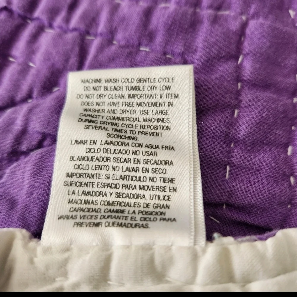 ARIZONA JEAN CO Quilt 2 Shams Floral Queen Colorful Applique
